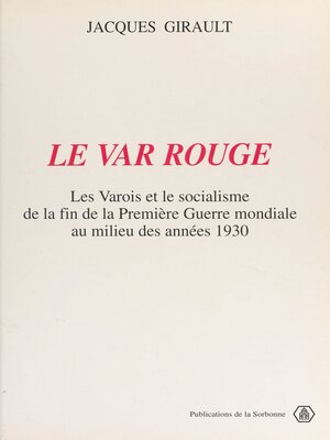 cover image of Le Var rouge